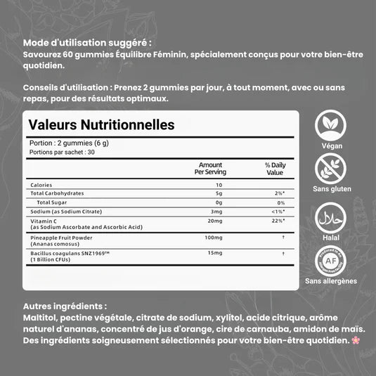 Gummies Équilibre Féminin Ananas