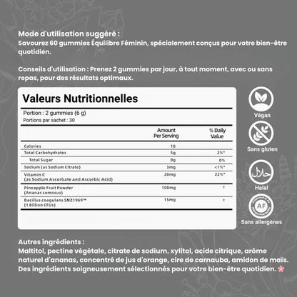 Gummies Équilibre Féminin Ananas